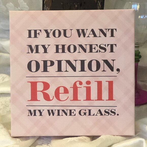 "Wine" Canvas/Wood Sign - Picture 7 of 7